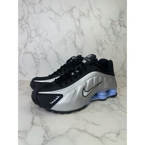 Nike Shox R4 Metallic Silver-Black-Psychic Blue Mens Size 8 [HQ1988-004] New